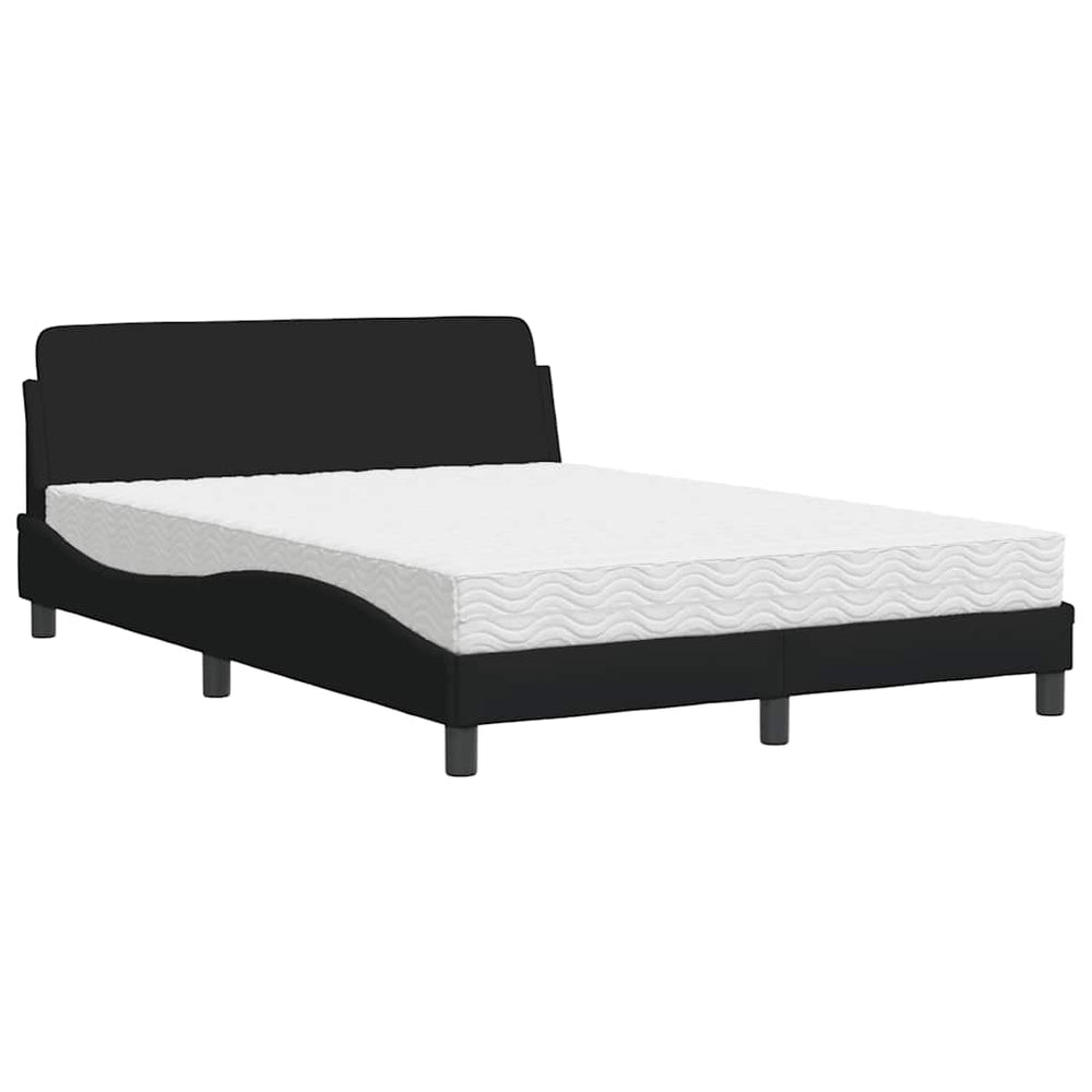 Bett mit Matratze Dover Schwarz 140x200 cm
