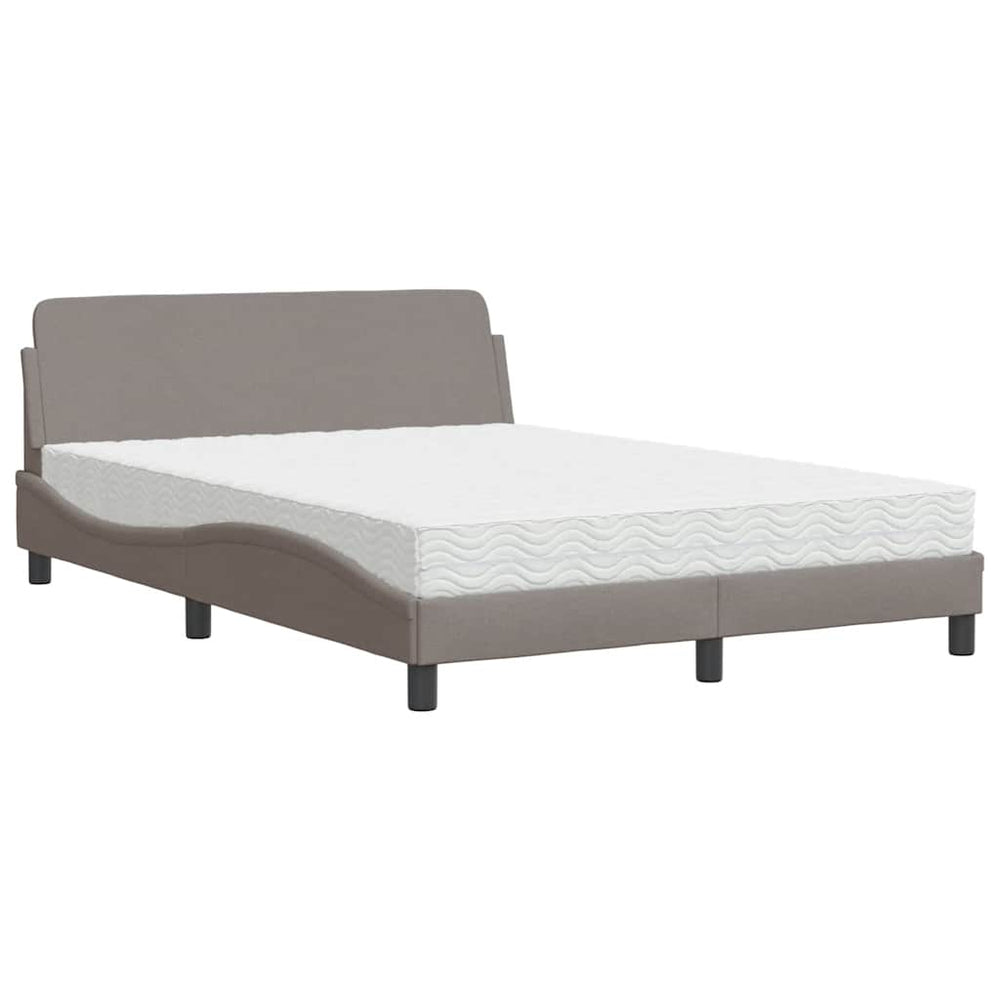 Bett mit Matratze Dover Taupe 140x200 cm