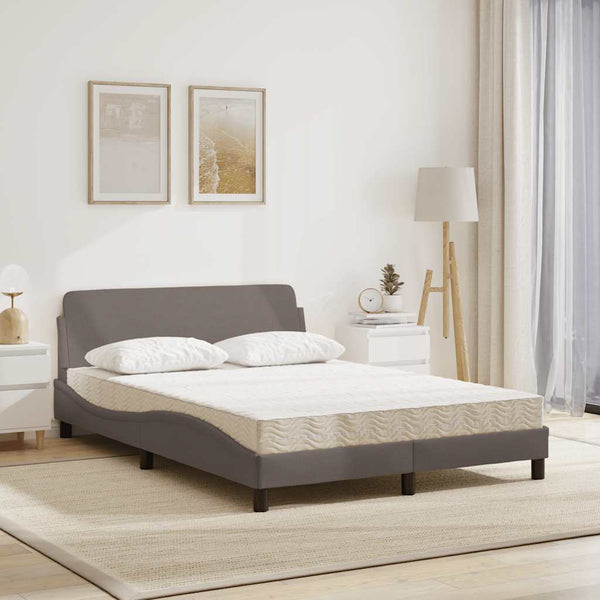 Bett mit Matratze Dover Taupe 140x200 cm