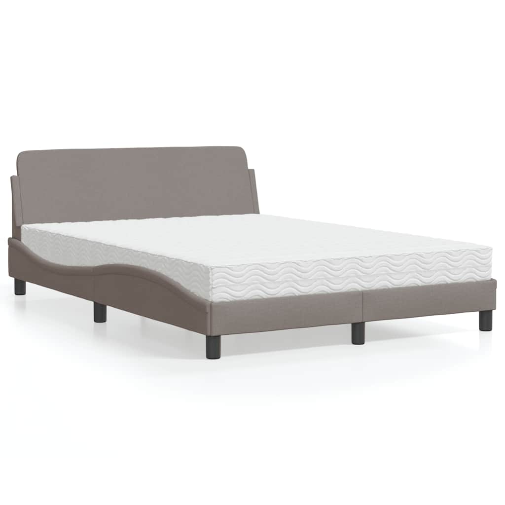 Bett mit Matratze Dover Taupe 140x200 cm