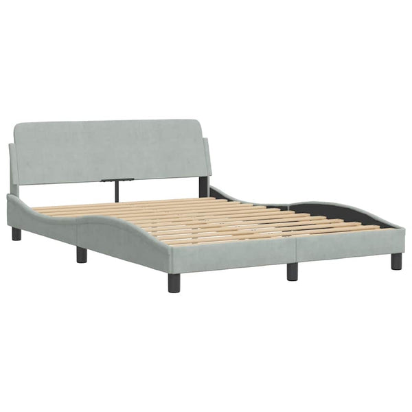 Bett mit Matratze Dover Hellgrau 140x200 cm