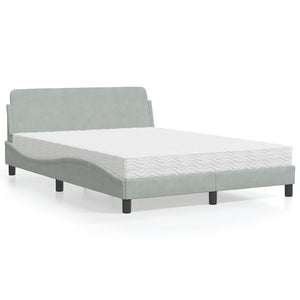 Bett mit Matratze Dover Hellgrau 140x200 cm