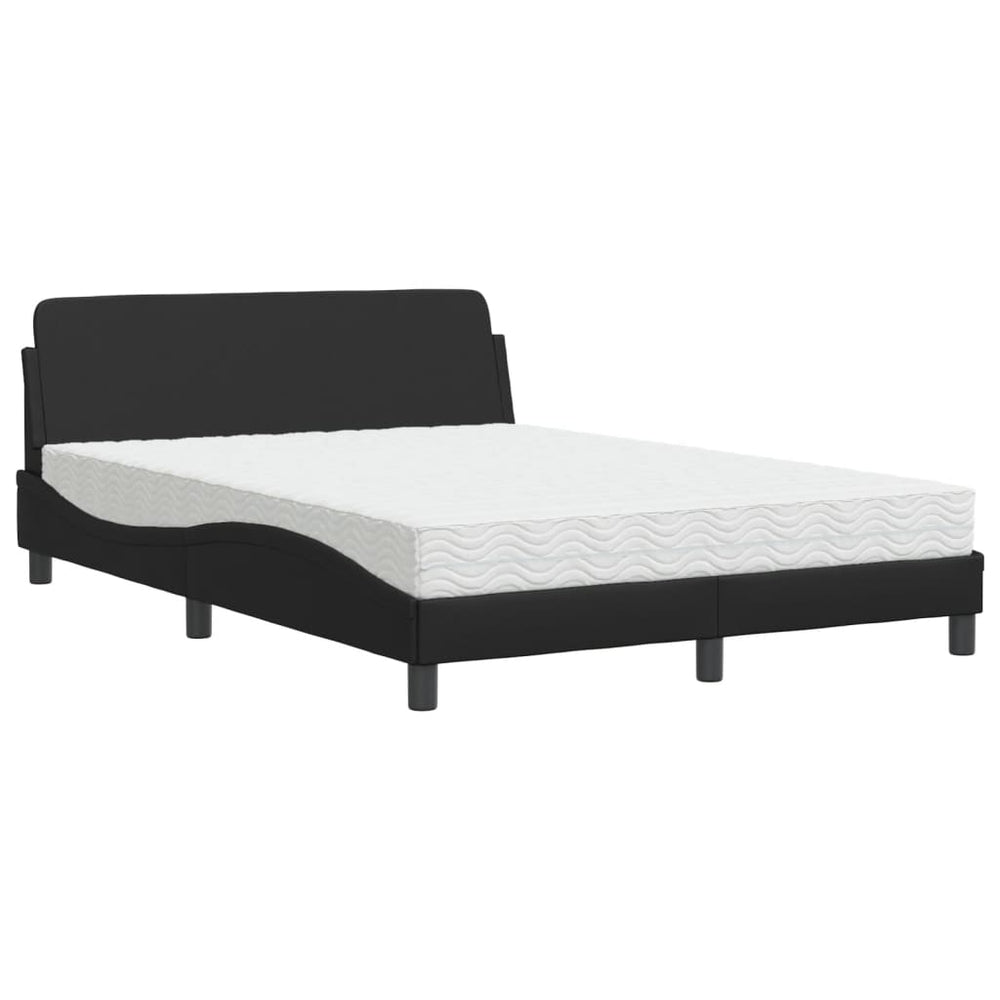 Bett mit Matratze Dover Schwarz 140x200 cm