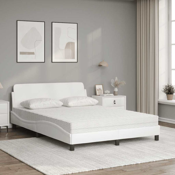 Bett mit Matratze Dover Weiß 140x200 cm