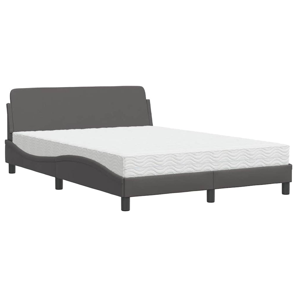 Bett mit Matratze Dover Grau 140x200 cm