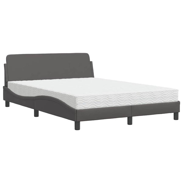 Bett mit Matratze Dover Grau 140x200 cm