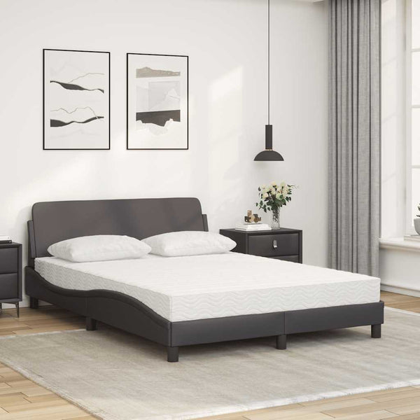 Bett mit Matratze Dover Grau 140x200 cm