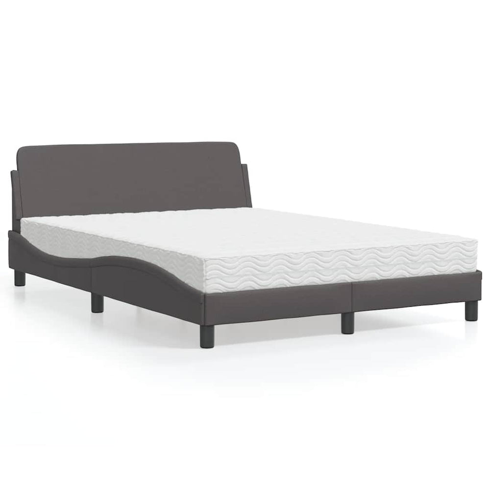 Bett mit Matratze Dover Grau 140x200 cm