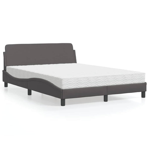Bett mit Matratze Dover Grau 140x200 cm