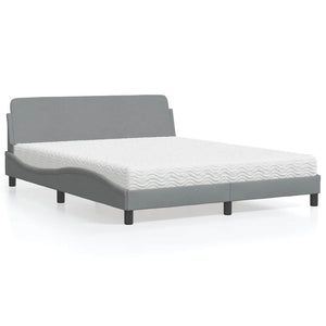 Bett mit Matratze Dover Hellgrau 160x200 cm