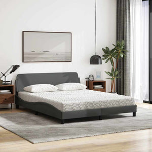 Bett mit Matratze Dunkelgrau 160x200 cm