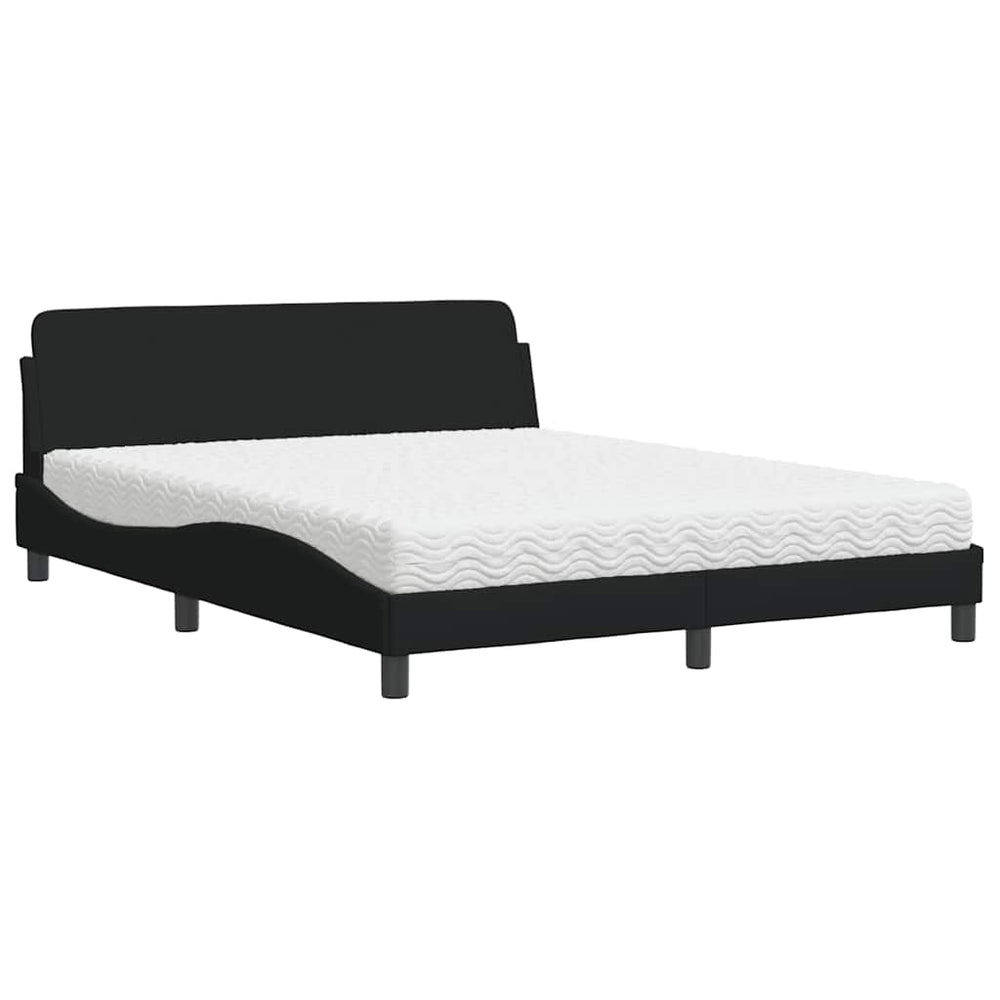 Bett mit Matratze Dover Schwarz 160x200 cm