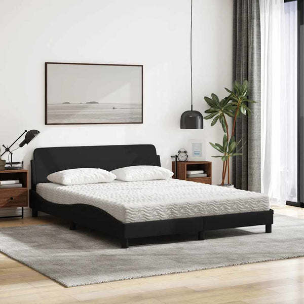Bett mit Matratze Dover Schwarz 160x200 cm
