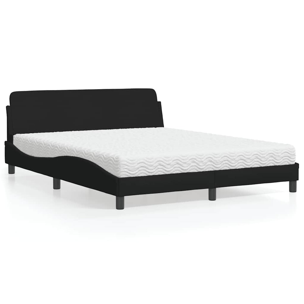 Bett mit Matratze Dover Schwarz 160x200 cm