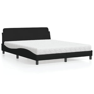 Bett mit Matratze Dover Schwarz 160x200 cm