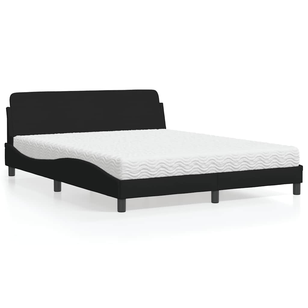 Bett mit Matratze Dover Schwarz 160x200 cm