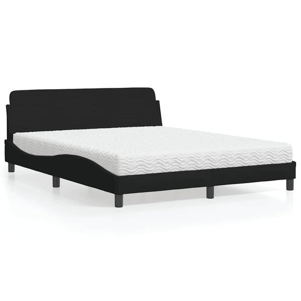 Bett mit Matratze Dover Schwarz 160x200 cm