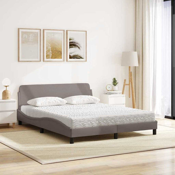 Bett mit Matratze Dover Taupe 160x200 cm