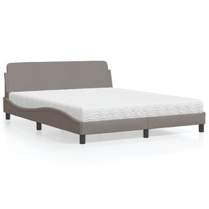 Bett mit Matratze Dover Taupe 160x200 cm