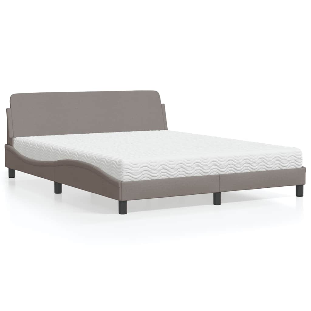 Bett mit Matratze Dover Taupe 160x200 cm