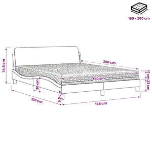 Bett mit Matratze Dover Blau 160x200 cm