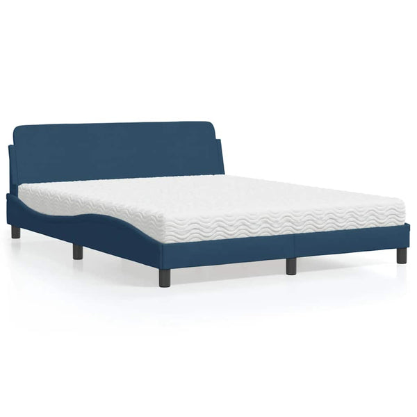 Bett mit Matratze Dover Blau 160x200 cm