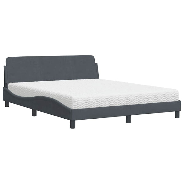 Bett mit Matratze Dover Dunkelgrau 160x200 cm