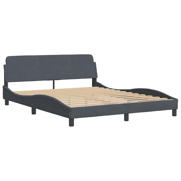 Bett mit Matratze Dover Dunkelgrau 160x200 cm