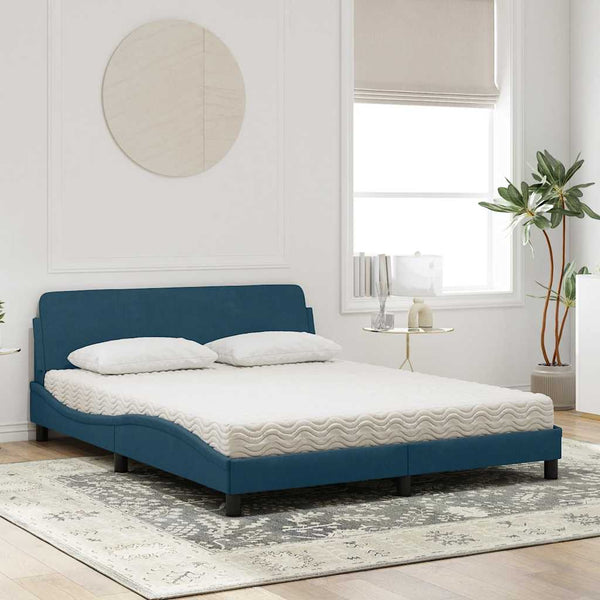 Bett mit Matratze Dover Blau 160x200 cm