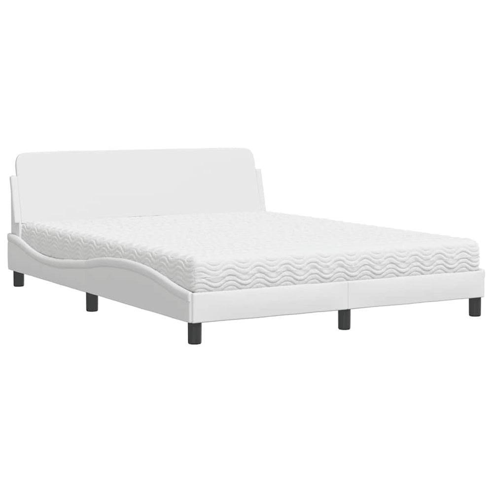 Bett mit Matratze Dover Weiß 160x200 cm