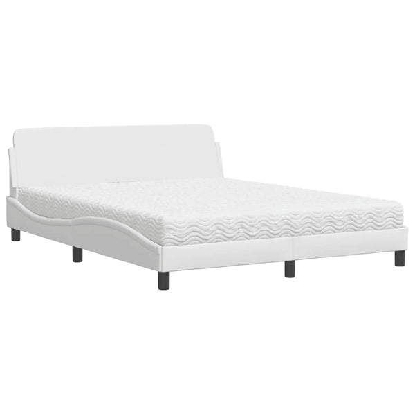 Bett mit Matratze Dover Weiß 160x200 cm