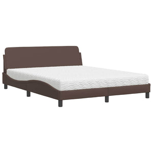 Bett mit Matratze Dover Braun 160x200 cm