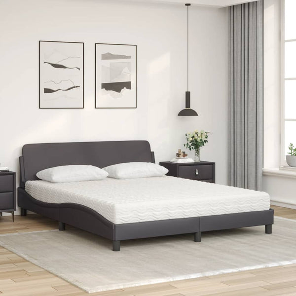 Bett mit Matratze Dover Grau 160x200 cm