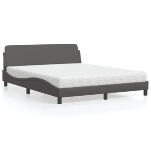 Bett mit Matratze Dover Grau 160x200 cm
