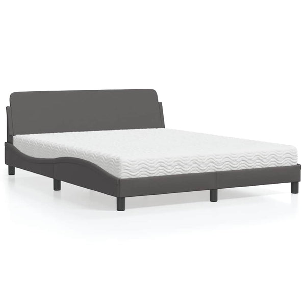 Bett mit Matratze Dover Grau 160x200 cm