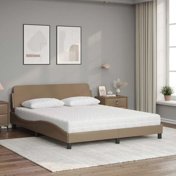 Bett mit Matratze Dover Cappuccino-Braun 160x200 cm