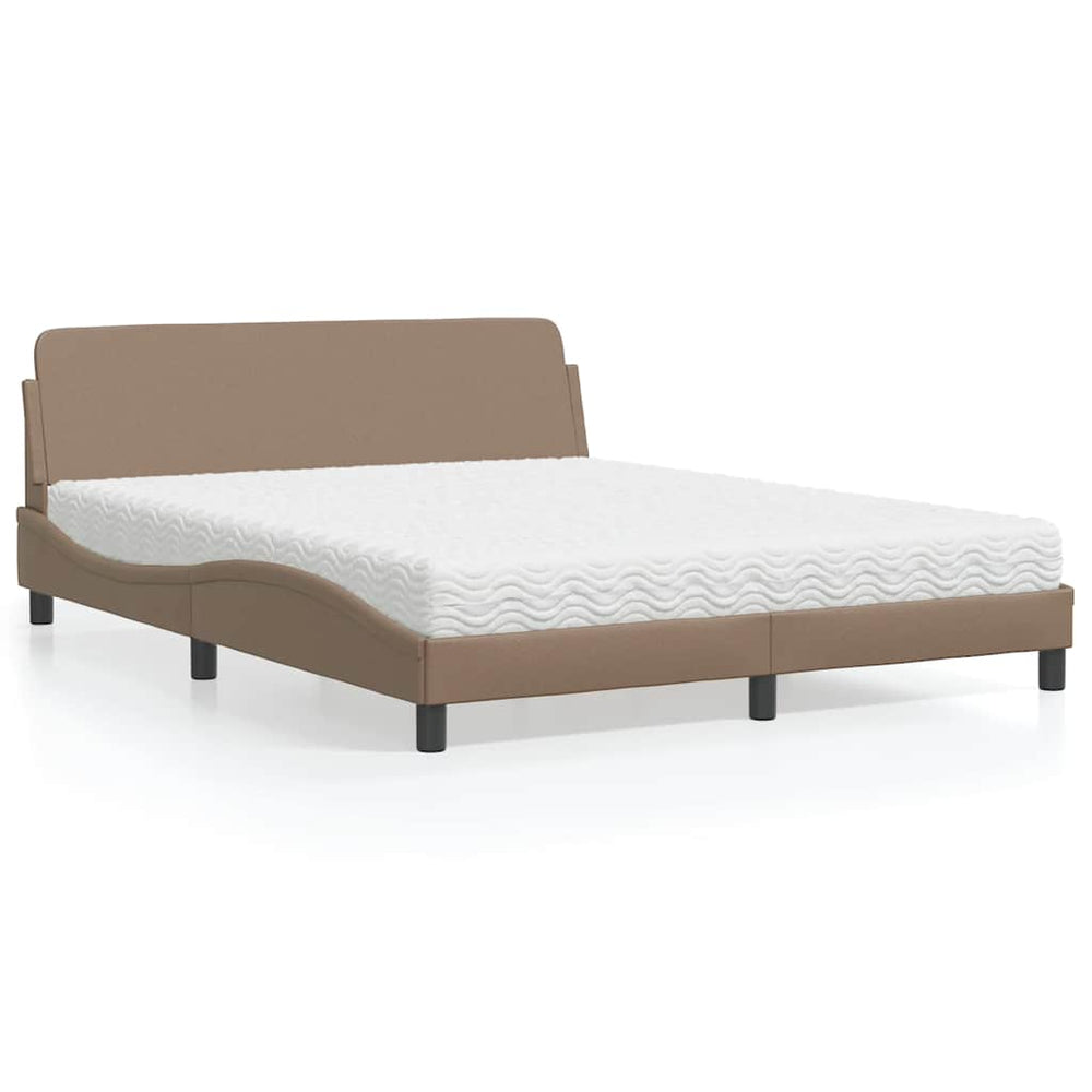 Bett mit Matratze Dover Cappuccino-Braun 160x200 cm