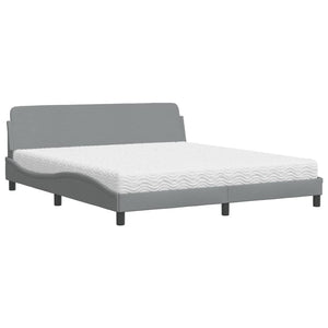 Bett mit Matratze Dover Hellgrau 180x200 cm