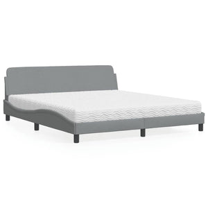 Bett mit Matratze Dover Hellgrau 180x200 cm