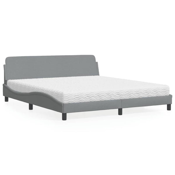 Bett mit Matratze Dover Hellgrau 180x200 cm