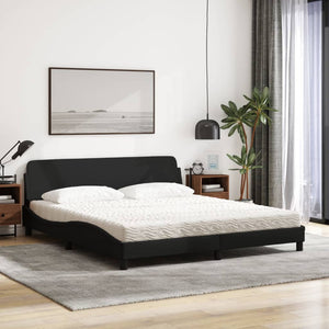 Bett mit Matratze Dover Schwarz 180x200 cm