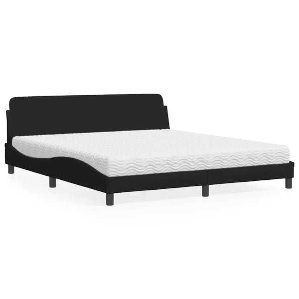 Bett mit Matratze Dover Schwarz 180x200 cm