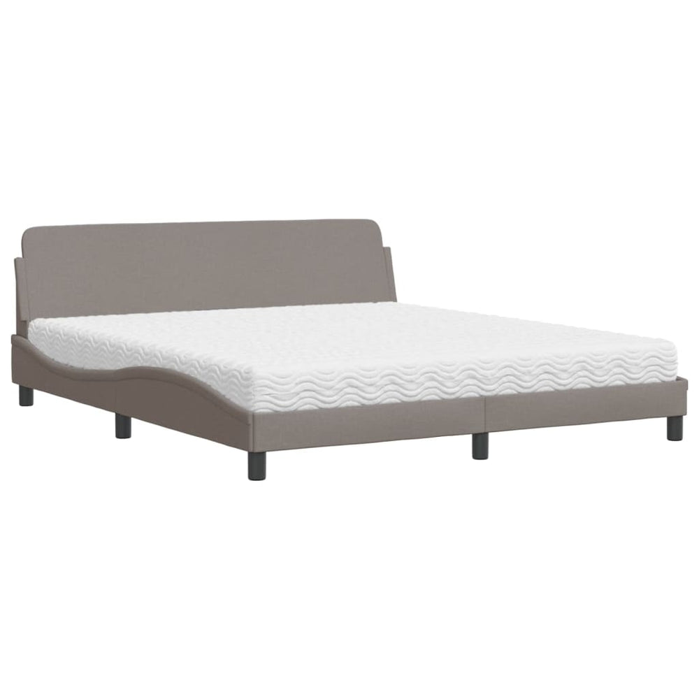 Bett mit Matratze Dover Taupe 180x200 cm