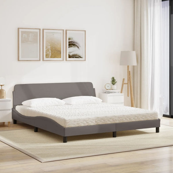 Bett mit Matratze Dover Taupe 180x200 cm
