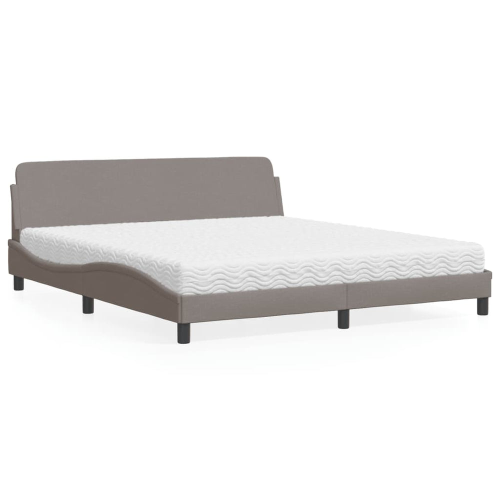 Bett mit Matratze Dover Taupe 180x200 cm