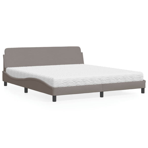 Bett mit Matratze Dover Taupe 180x200 cm