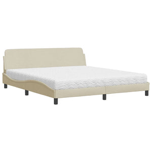 Bett mit Matratze Creme 180x200 cm