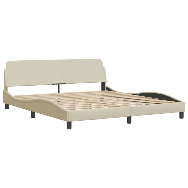 Bett mit Matratze Creme 180x200 cm