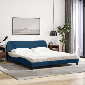 Bett mit Matratze Dover Blau 180x200 cm
