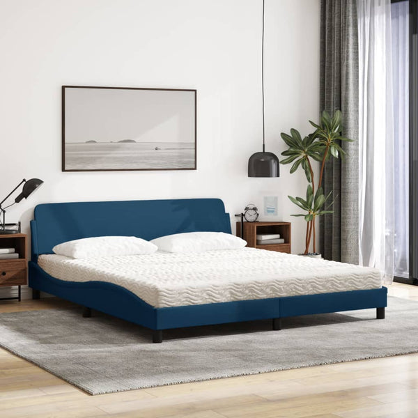 Bett mit Matratze Dover Blau 180x200 cm